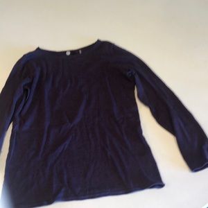 Purple cotton long sleeve sweater